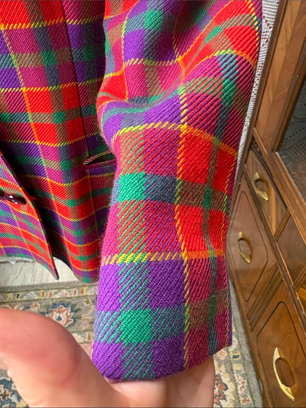 Vintage Raffinalla Wool Plaid Blazer - Picture 5 of 12